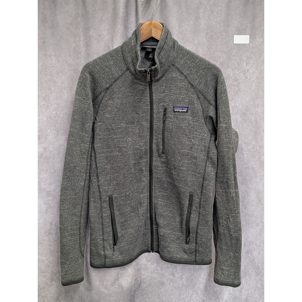 Patagonia Men Better Sweater Fleece Jacket Nickel‎ With Forge Grey Small C5